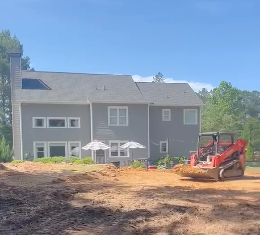 Modern Sod & Drainage Before in Smyrna