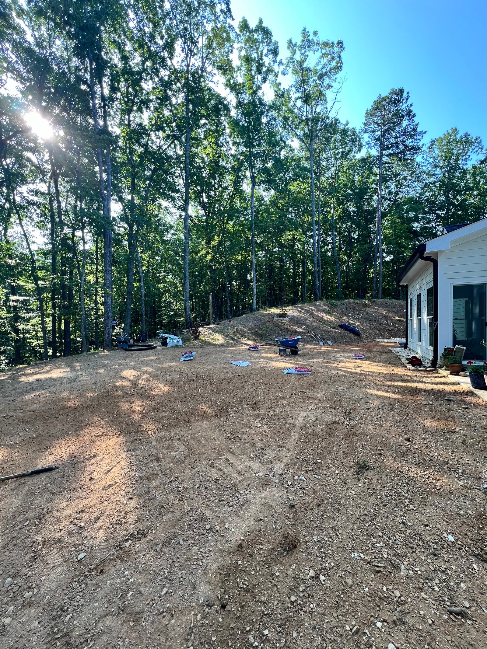 Soil grading progress